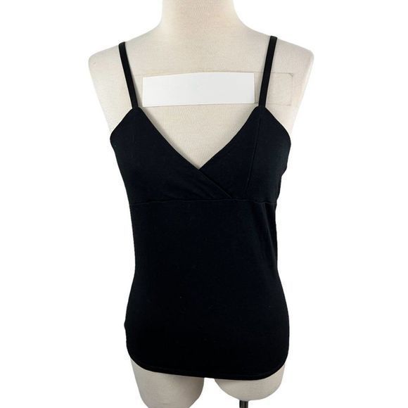 NWOT OPEN EDIT Women's Black V-Neck Cotton Blend Camisole (M) - Picture 8 of 8